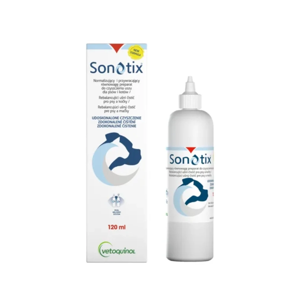 VETOQUINOL - Sonotix (120 ml) - Limpieza Auricular fuerte en Perros y Gatos