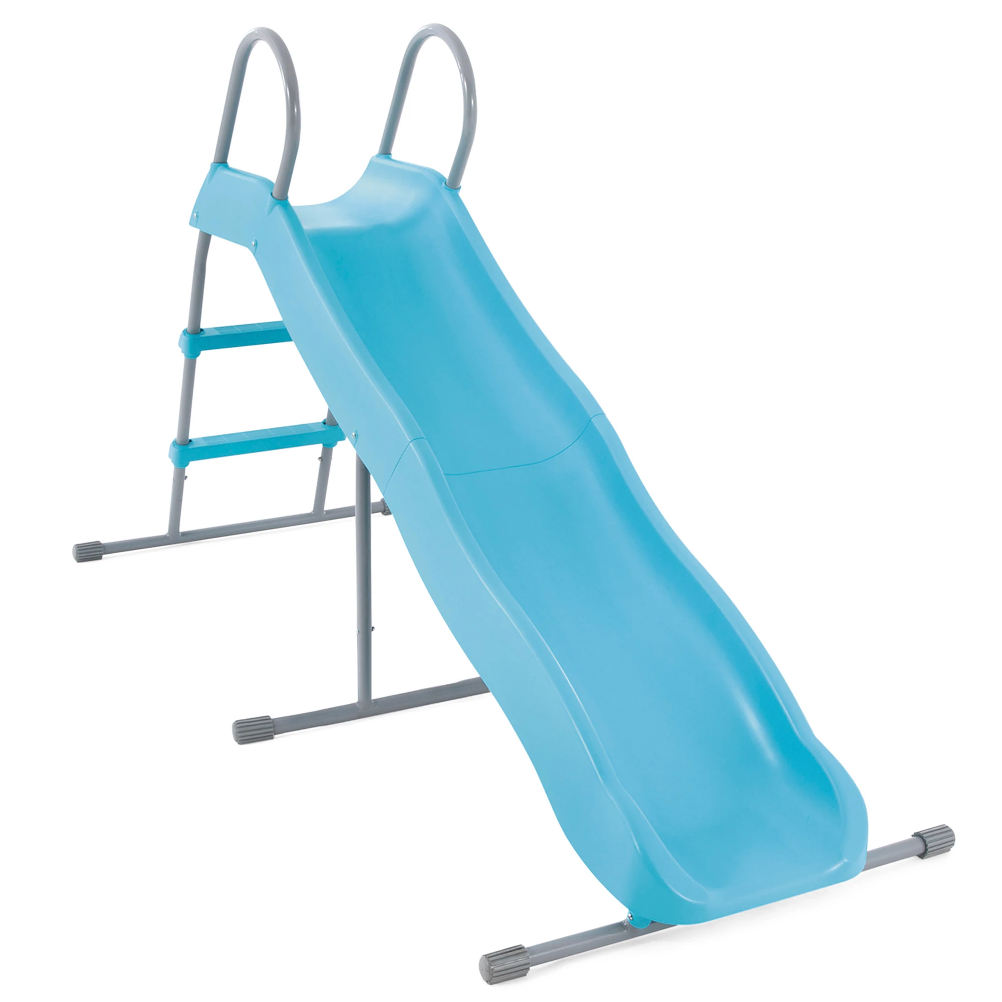 INTEX Tobogán infantil azul, Pata estabilizadora, Estructura de acero, Superficie lisa de PVC, Toboganes para niños, Toboganes infantiles exterior, Juegos exterior, Juguete para 3-10 años