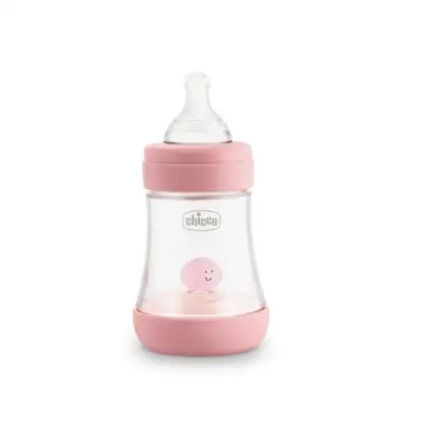 CHICCO BIBERÓN PERFECT 5 SILICONA 0M 150ML ROSA