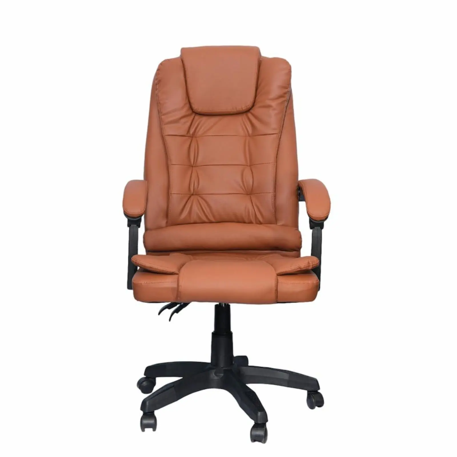 DASCK Sillón Ejecutivo Reclinable - Cuero Sintético Marrón E