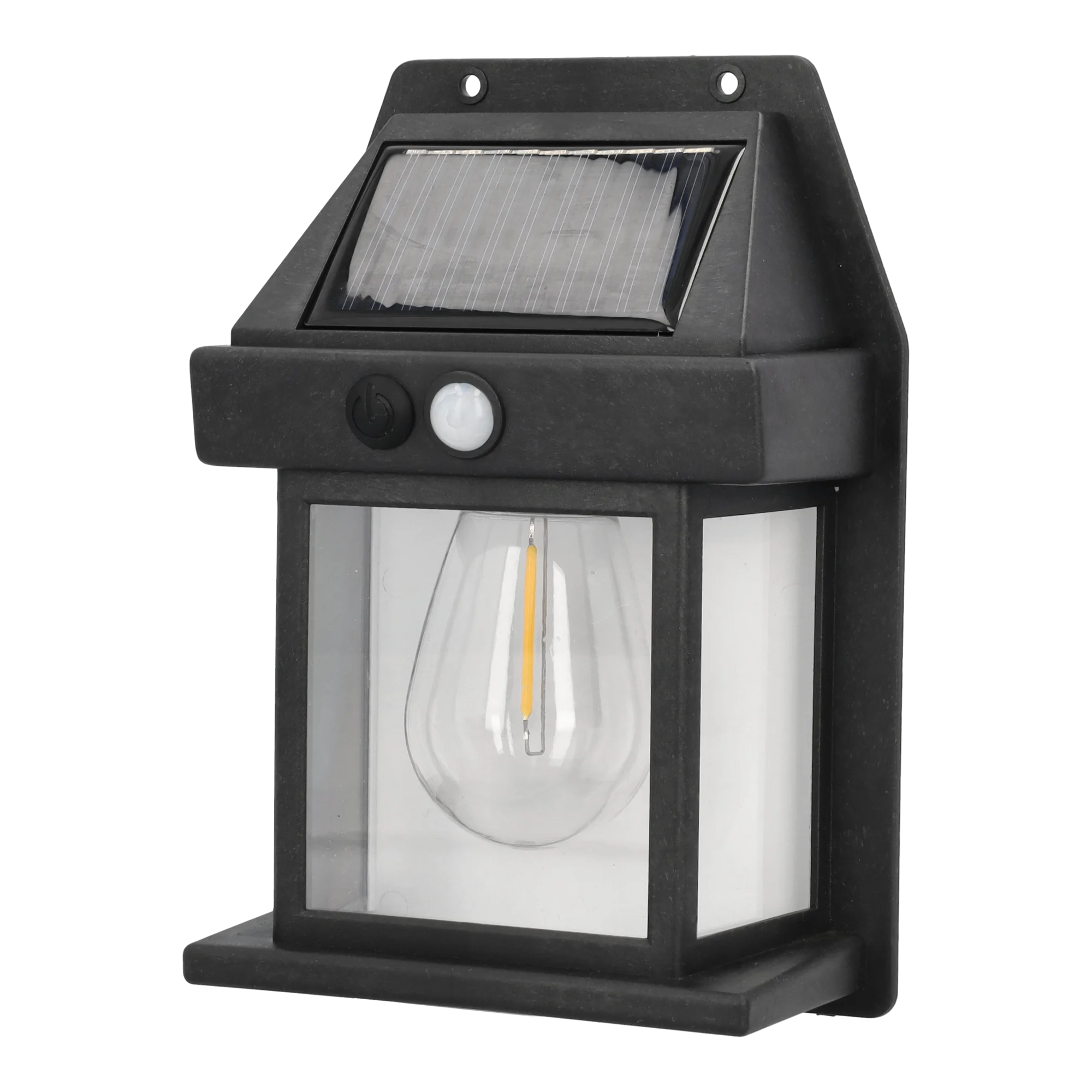 Jandei - Aplique Solar con Sensor de Movimiento, Tono Luz Cálida 3000k, 200 Lúmenes, Batería 3.7V y 800mAh - Medidas 12x17x6cm