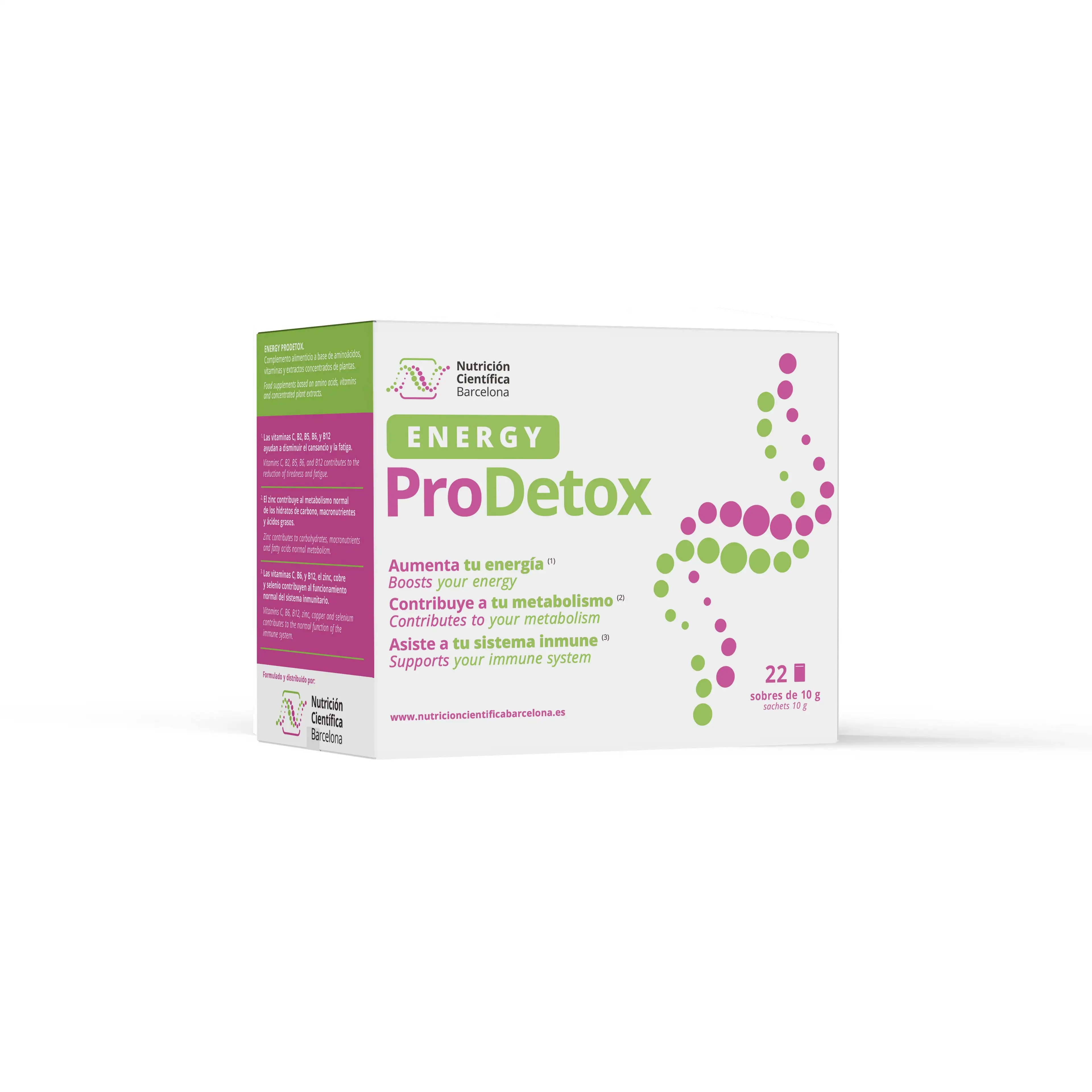 ENERGYPRODETOX Nutrición Científica Barcelona – Complemento Alimenticio en Polvo | 22 Sobres