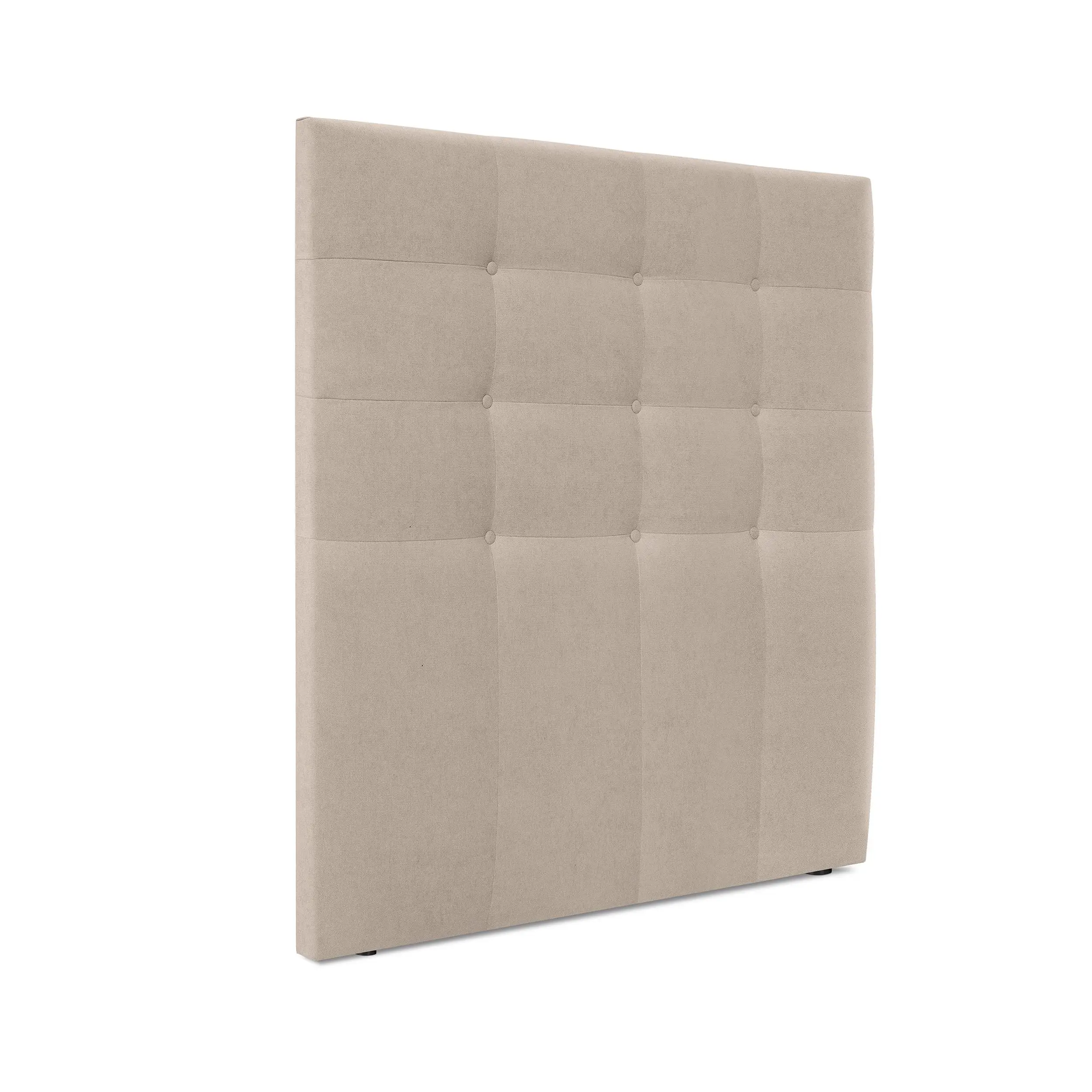 DHOME Cabecero Capitoné hasta el Suelo Cabezal 8cm tapizado ACUALINE Tela y Polipiel para Cama Dormitorio (Beige Tela)