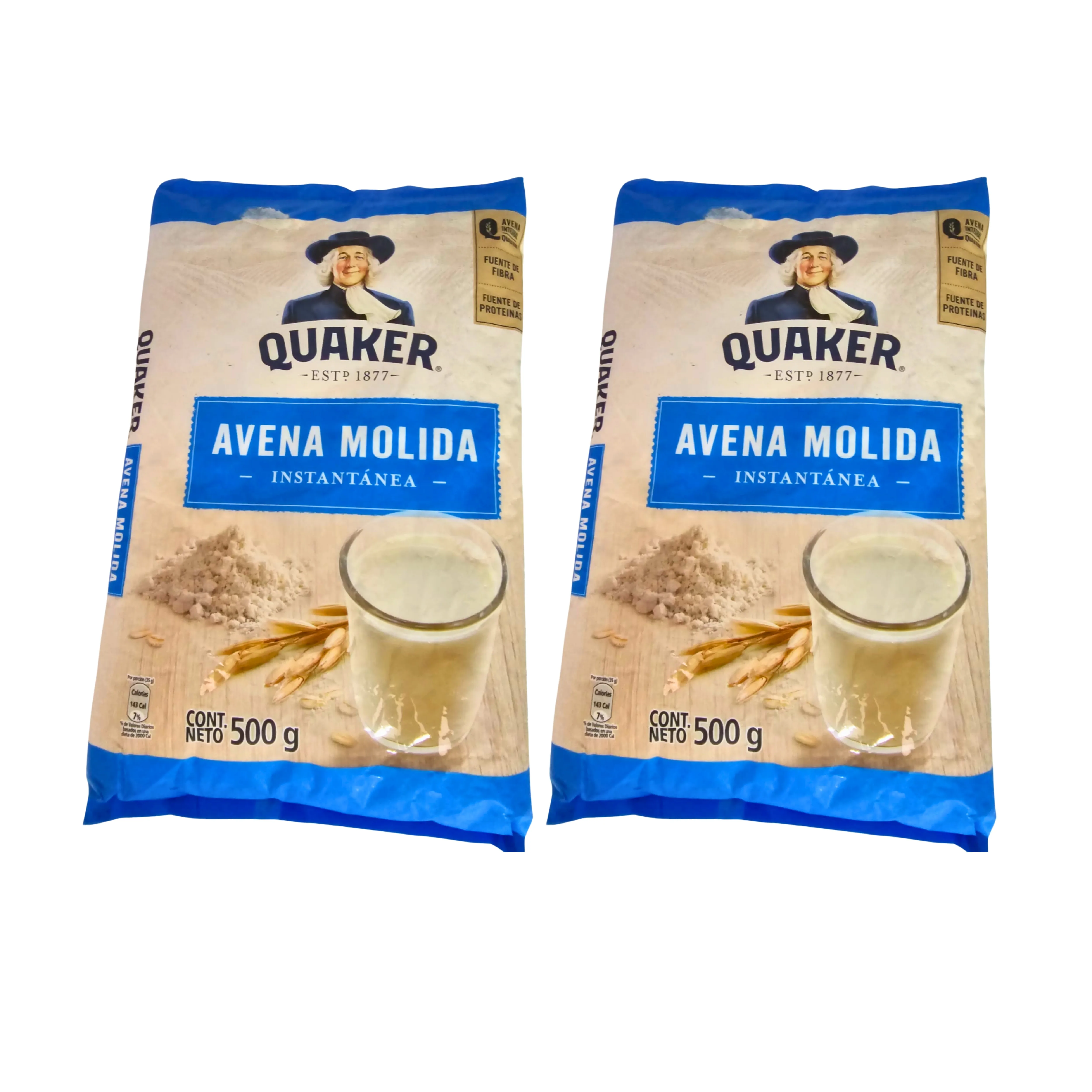 Oatmeal (ground) INSTANTANENA 500G. Batch of 2 packages. High fiber and protein equator QUAKER