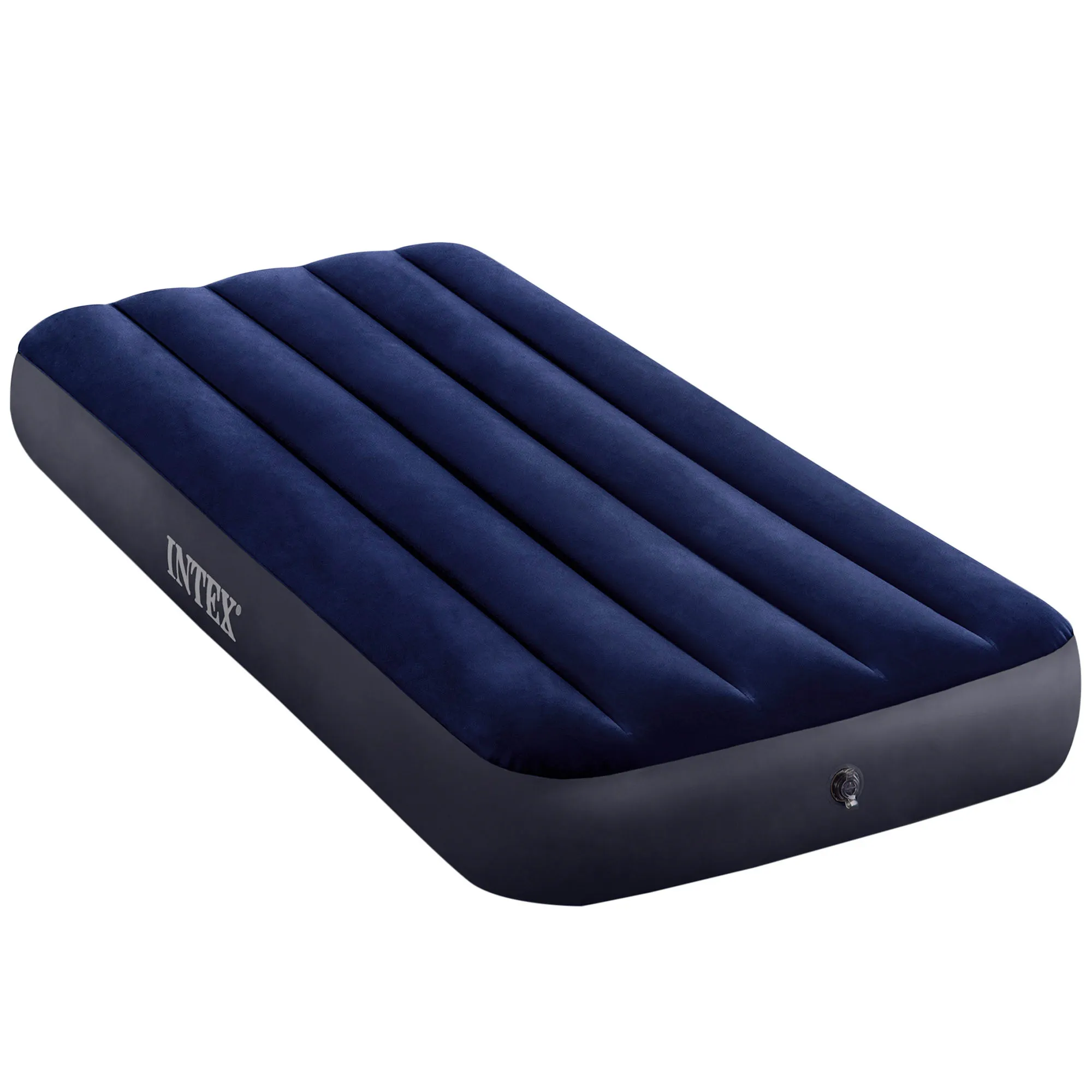 Intex Cama Colchon hinchable  76X191X25CM Altura 25 cm, Colchon hinchable Intex premium,Cama de aire inflable para camping Color Azul oficial y original calidad de confianza