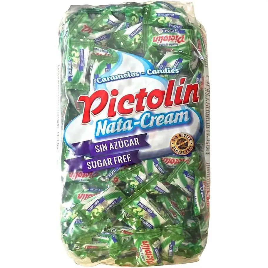 PICTOLIN MENTA Y NATA SIN AZÚCAR Caramelos duros - Bolsa 800grs