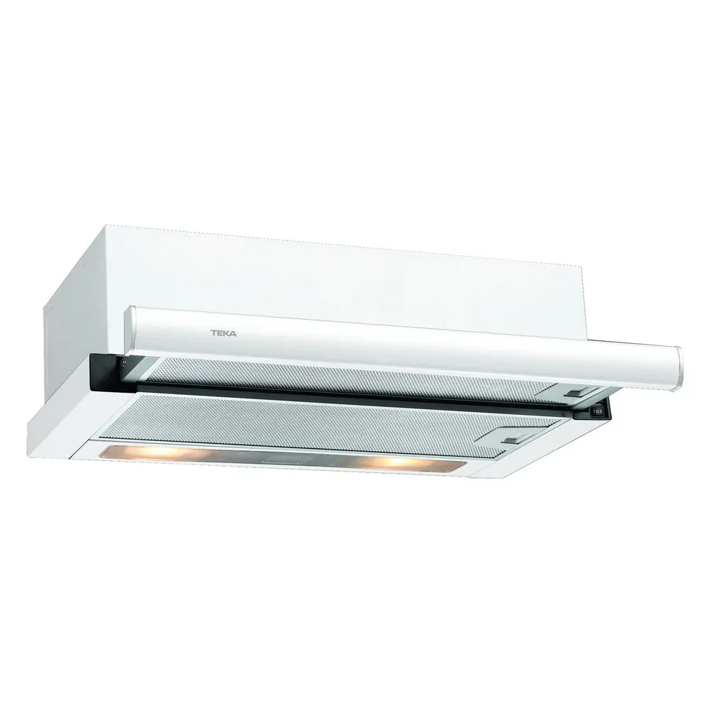 TEKA TL6310W (40474251) - Campana Extensible de 60 cm 332m3h, con Motor de Doble Turbina y 2 Velocidades, Blanca