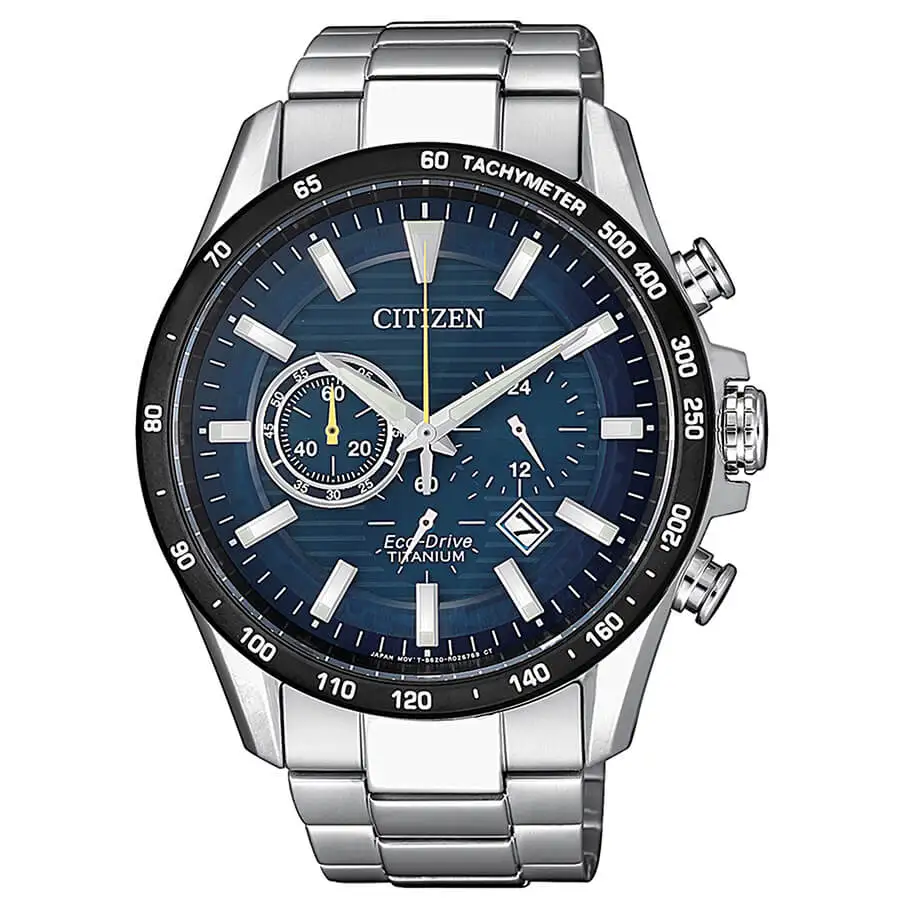 Citizen men's analog solar watch with titanium strap ca4444-82l