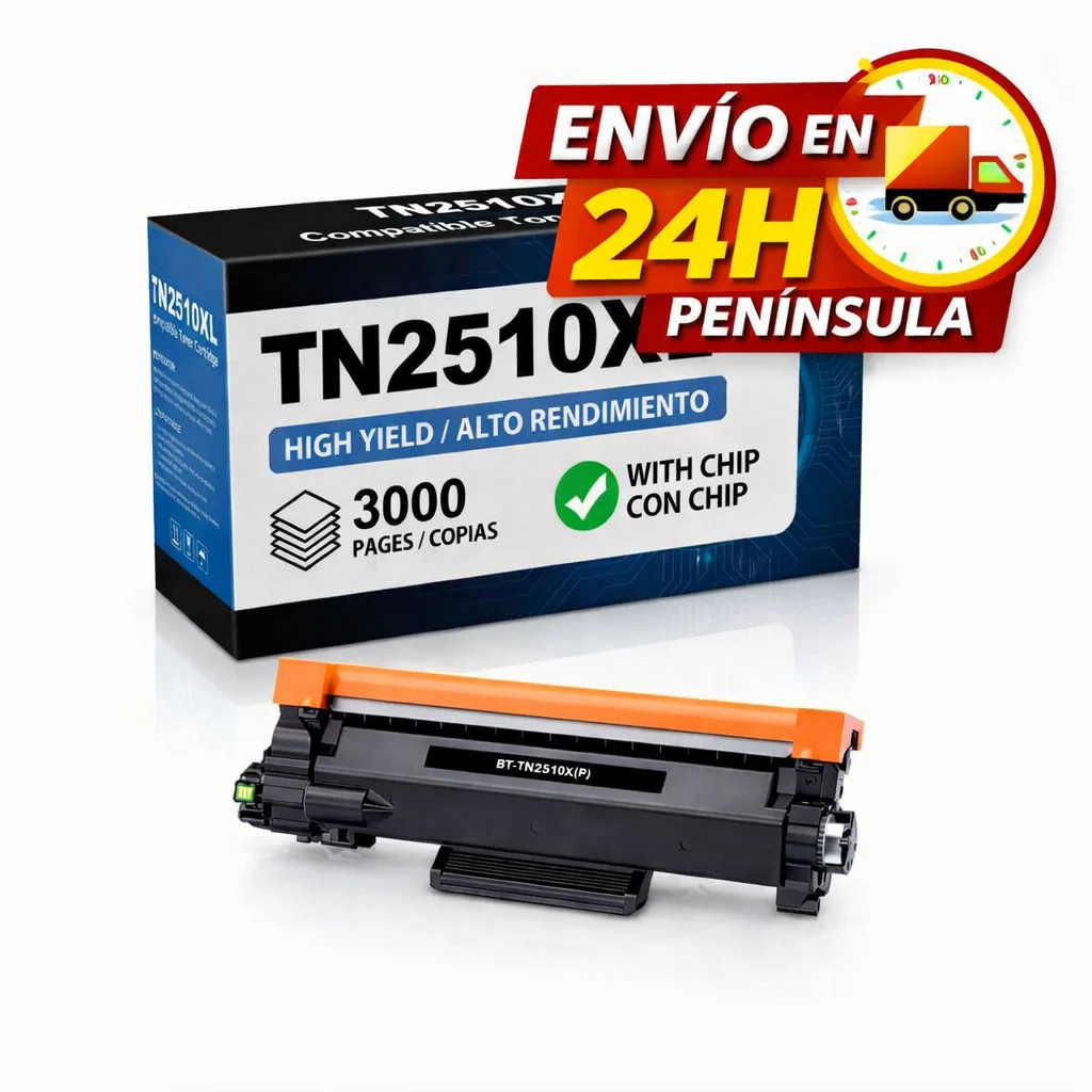 Toner compatible TN2510XL TN 2510XL TN-2510 XL Compatible con Brother HL-L2400DWE HL-L2400DW HL-L2445DW DCP-L2627DWE MFC-L2800DW DCP-L2660DW DCP-L2665DW MFC-L2827DWXL MFC-L2860DWE -- 3000 Páginas --