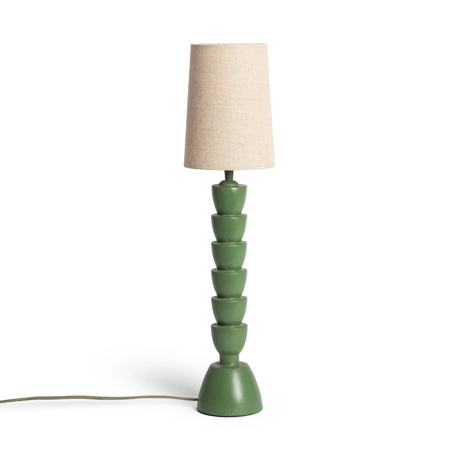 Ledkia Lámpara de Mesa Resina Tinola Darian Verde