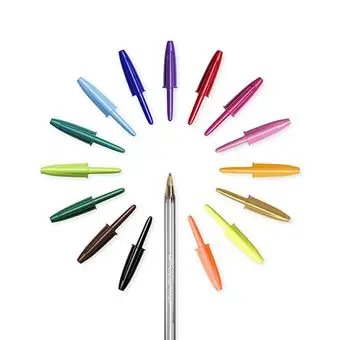 Bic crystal multicolour pens pack 15 colors