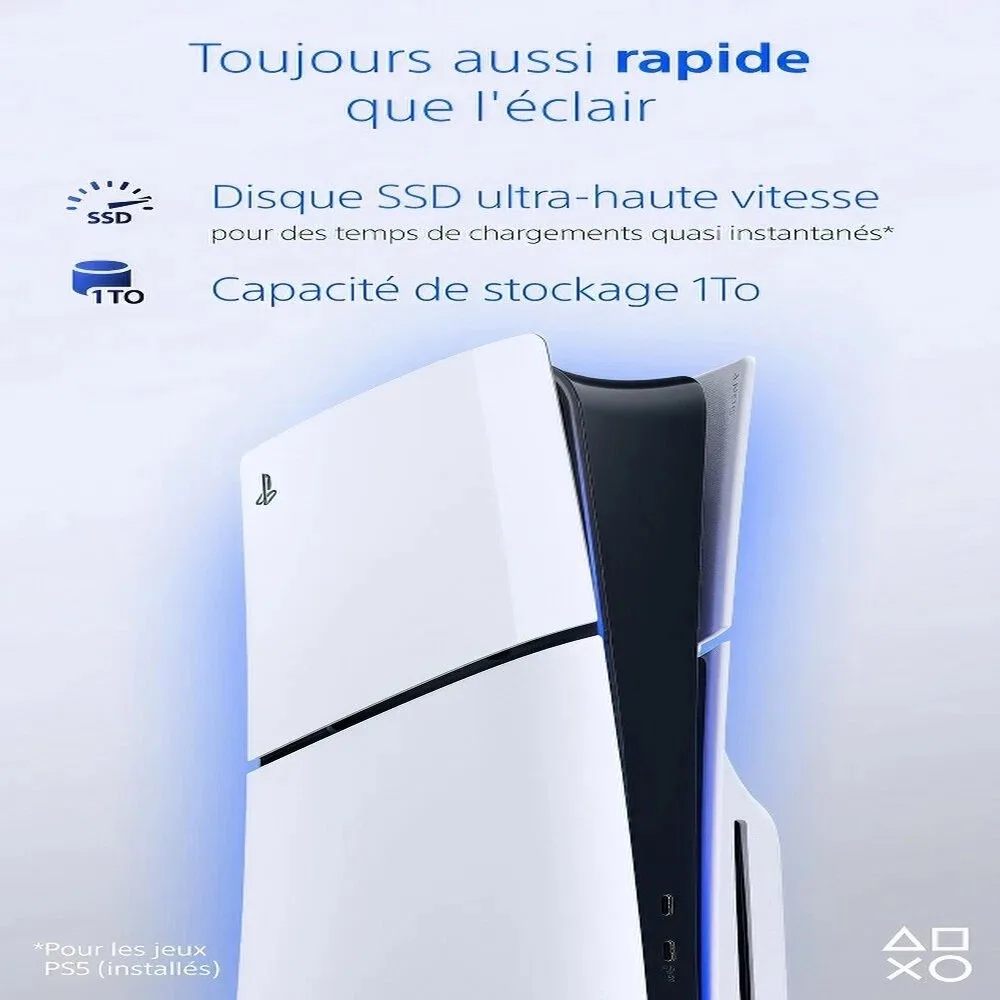 Consola Sony PlayStation 5 – PS5 Slim 1TB Edición Estándar Blanca + Fortnite Flowering Chaos| con SSD ultra rápido, ray tracing y 4K para gaming inmersivo 6