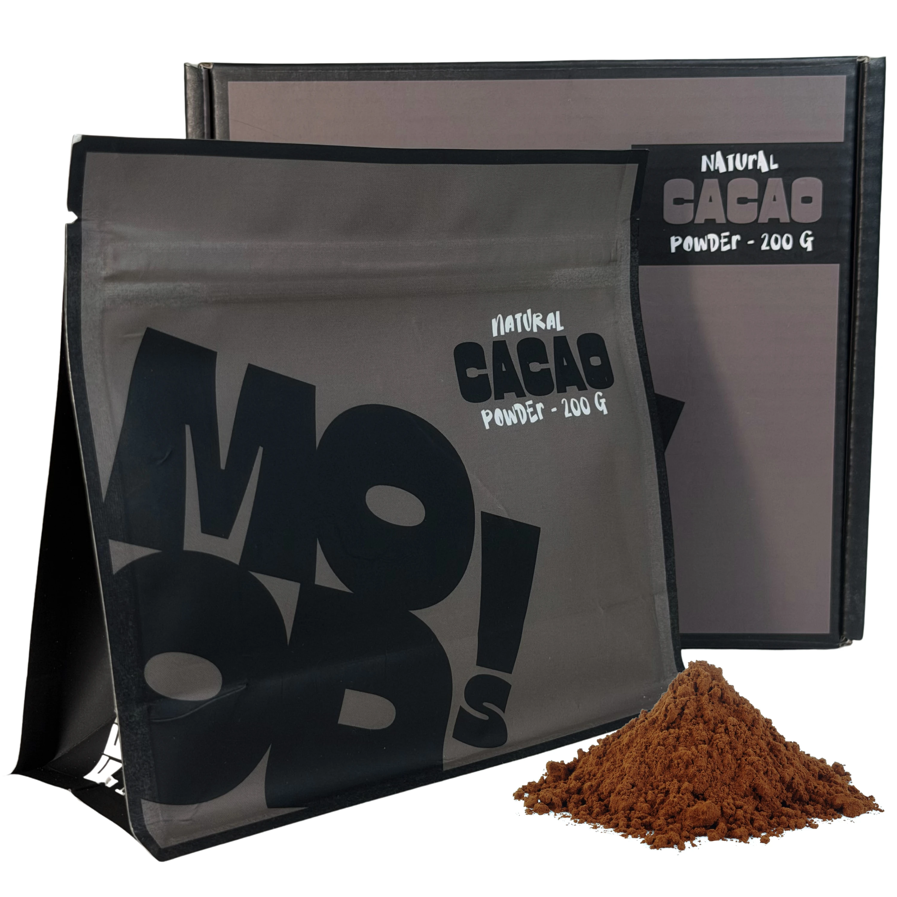 by MOODS! Cacao Puro En Polvo | 200 g | Sin Azúcares y Aditivos | No Alcalinizado | Cacao Puro en Polvo Sabor Intenso y Refinado