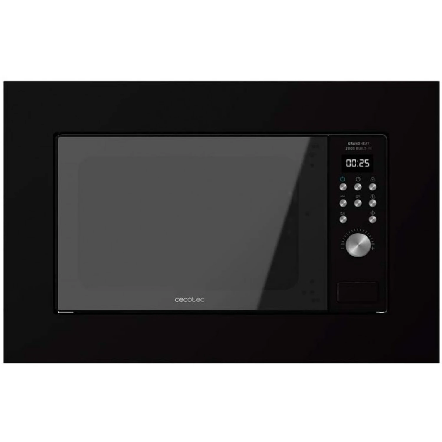 Digitales Gehäuse für Mikrowelle GrandHeat 2000, integriertes Schwarz. 700 W, integrierbar, 20 l, Grill, 9 Funktionen vorkonfiguriert, Schnellstart, elegantes Design