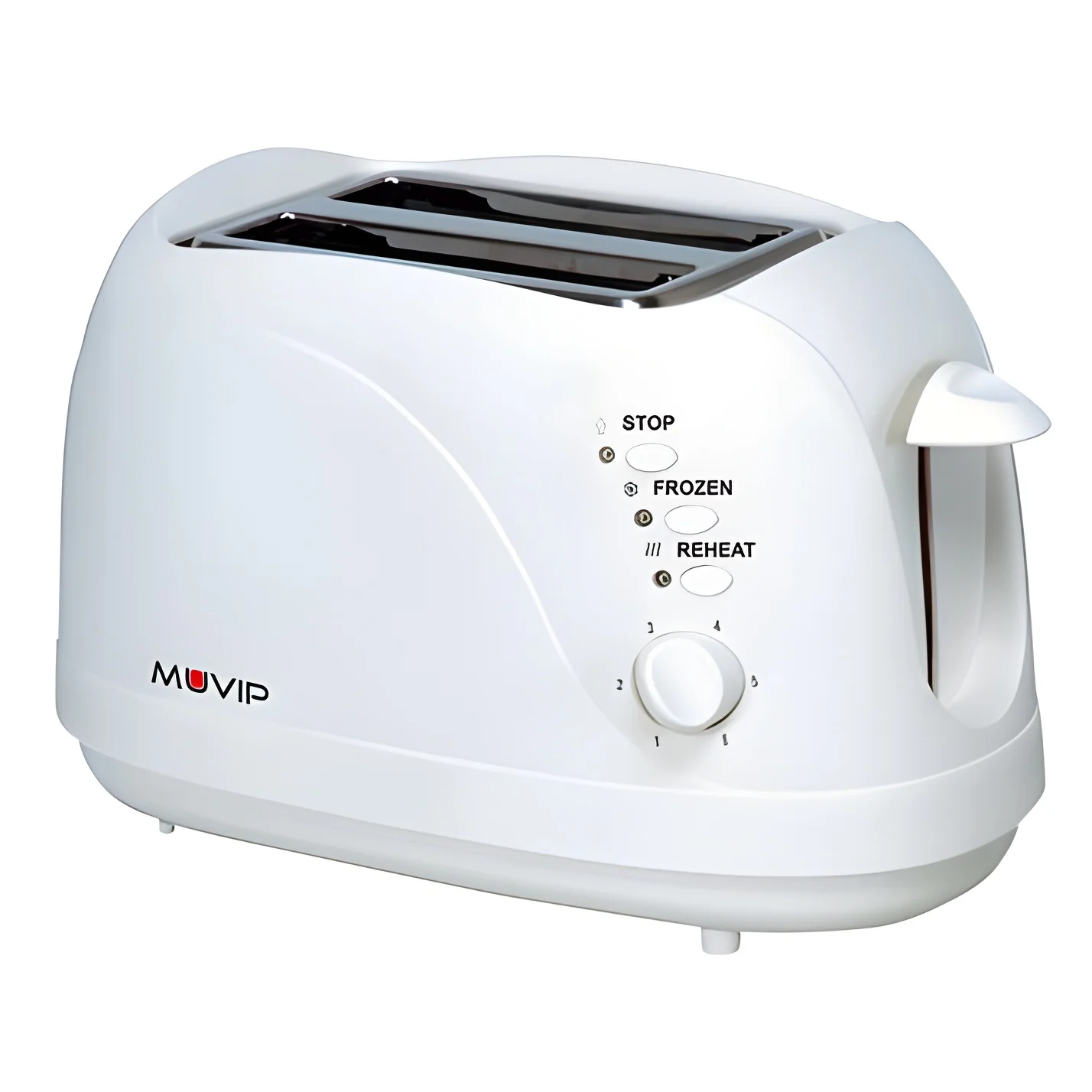 Muvip Tostadora de Pan 750W - 6 Niveles de Tostado - Función Calentar, Descongelación y Recalentar