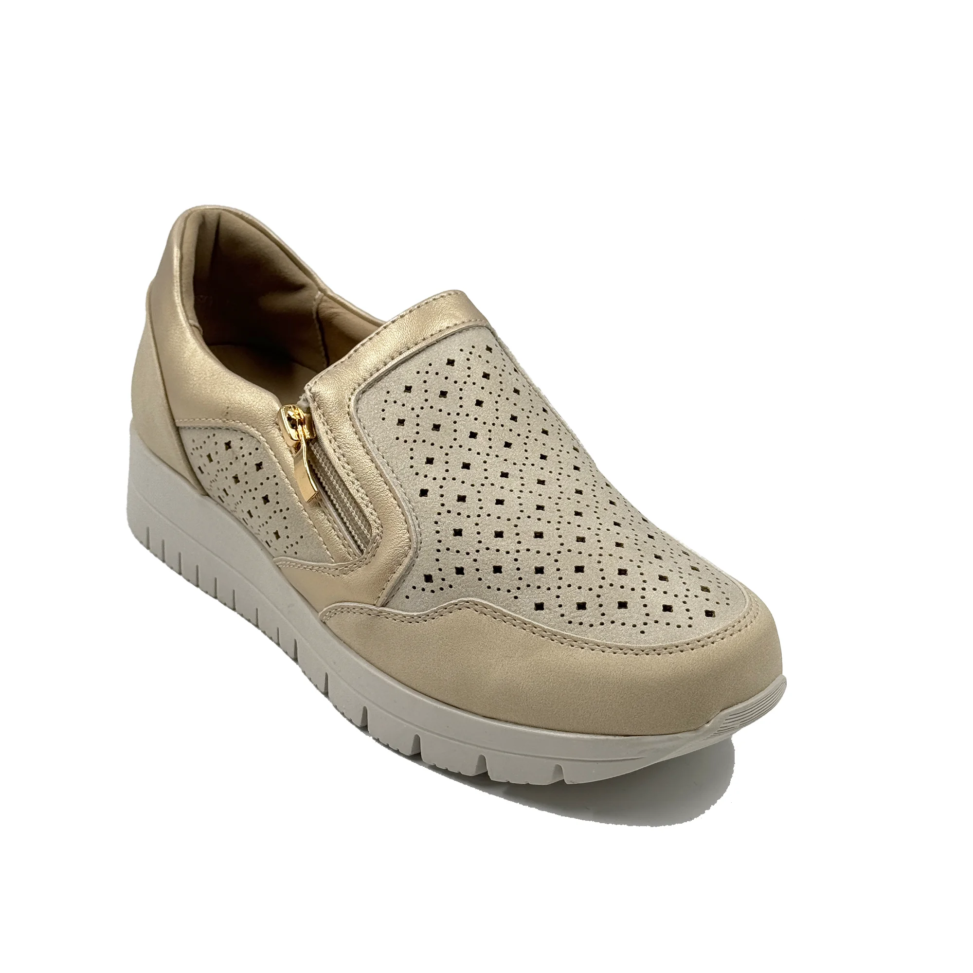 Deportivas Casuales Transpirables Slip-On con Cremallera – Comodidad y Estilo