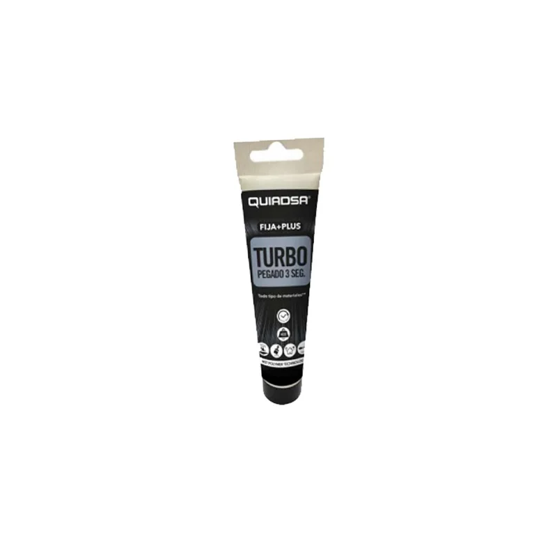 ADHESIVO TURBO QUIADSA BLANCO 60ml FIJA+PLUS TURBO 3seg. 400Kg/m2