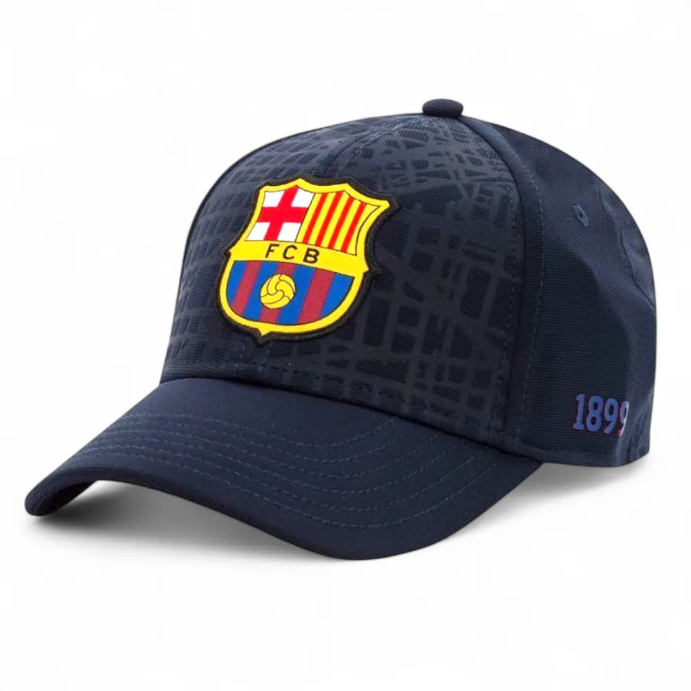 Gorra Barça Color Negro - Licencia Oficial - Talla Adulto