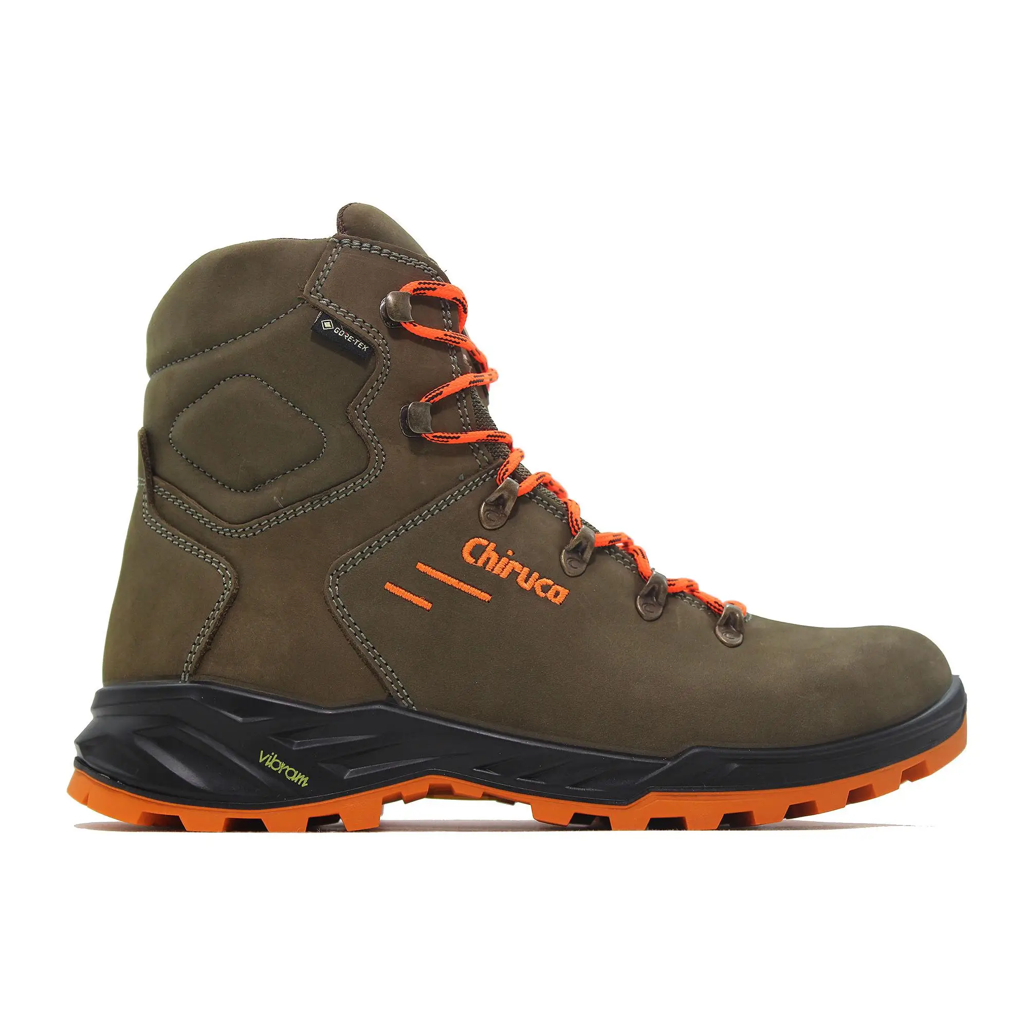 Chiruca GAME HI VIS 08 Botas de gore tex,impermeable,serraje,de campo,de montaña,trekking,cordones naranjas, para caballero