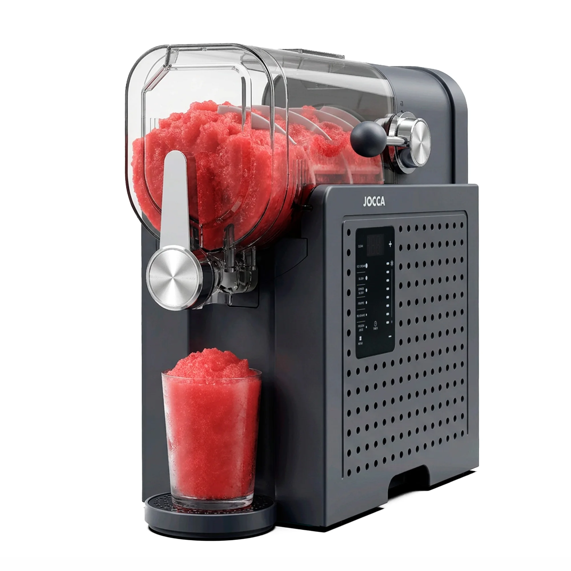 Máquina para hacer granizados  Jocca 1,6L – Ideal para granizados, frappés, batidos y helados – Depósito extraíble transparente – Cuchillas aptas para lavavajillas – Temperatura -9°C a 10°C – Lista en