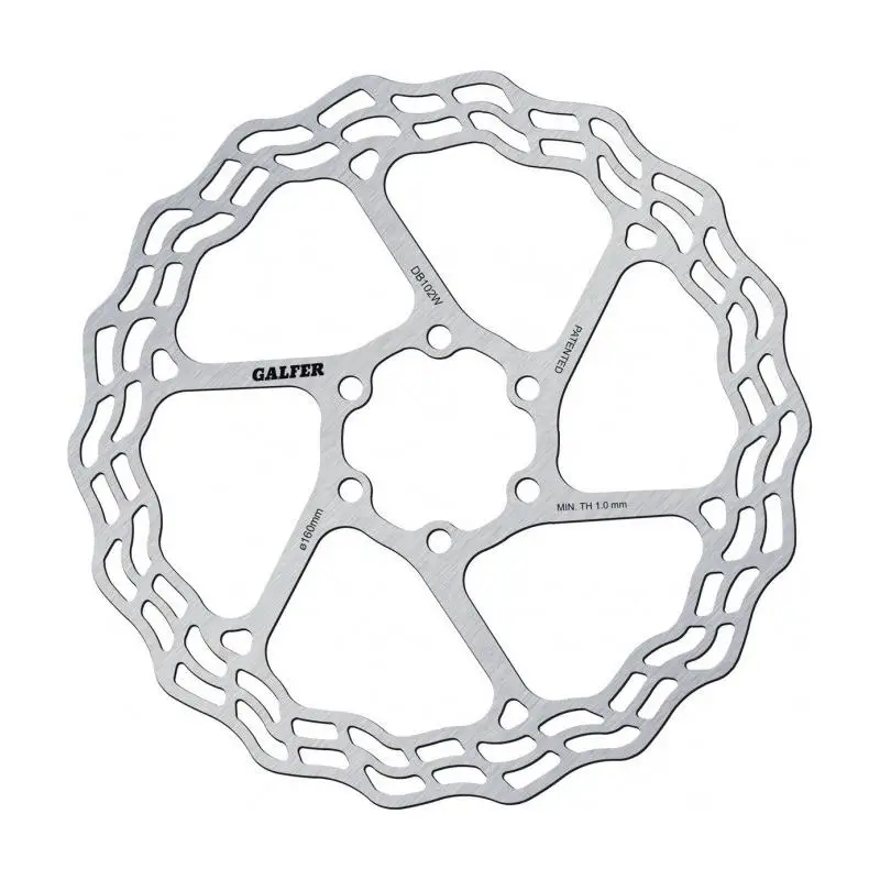 Galfer - Disco de Freno Wave Road 160mm para Bicicletas de Carretera con Diseño Ondulado para Mejor Disipación del Calor, Frenado Potente y Alta Durabilidad en Condiciones Extremas