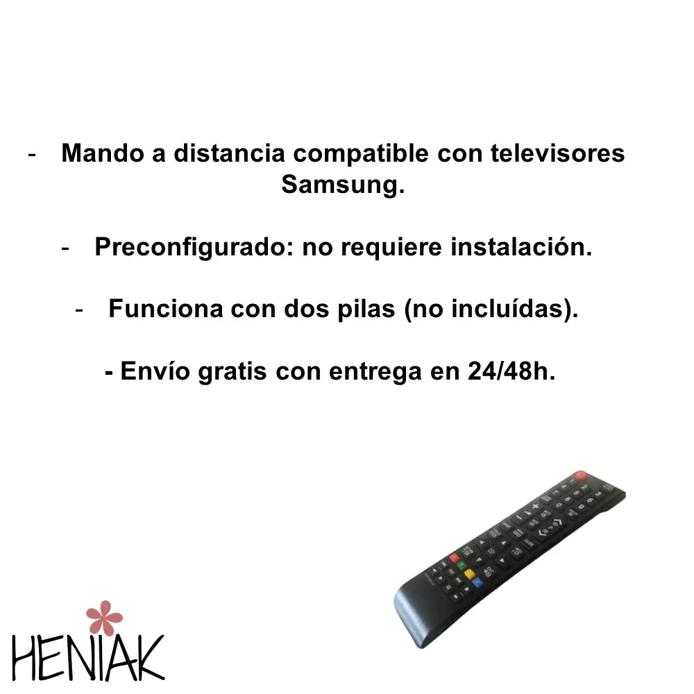 Samsung Heniak Store remote control compatible tv preconfigured remote control for televisions smart tv tele no need to configure infrared