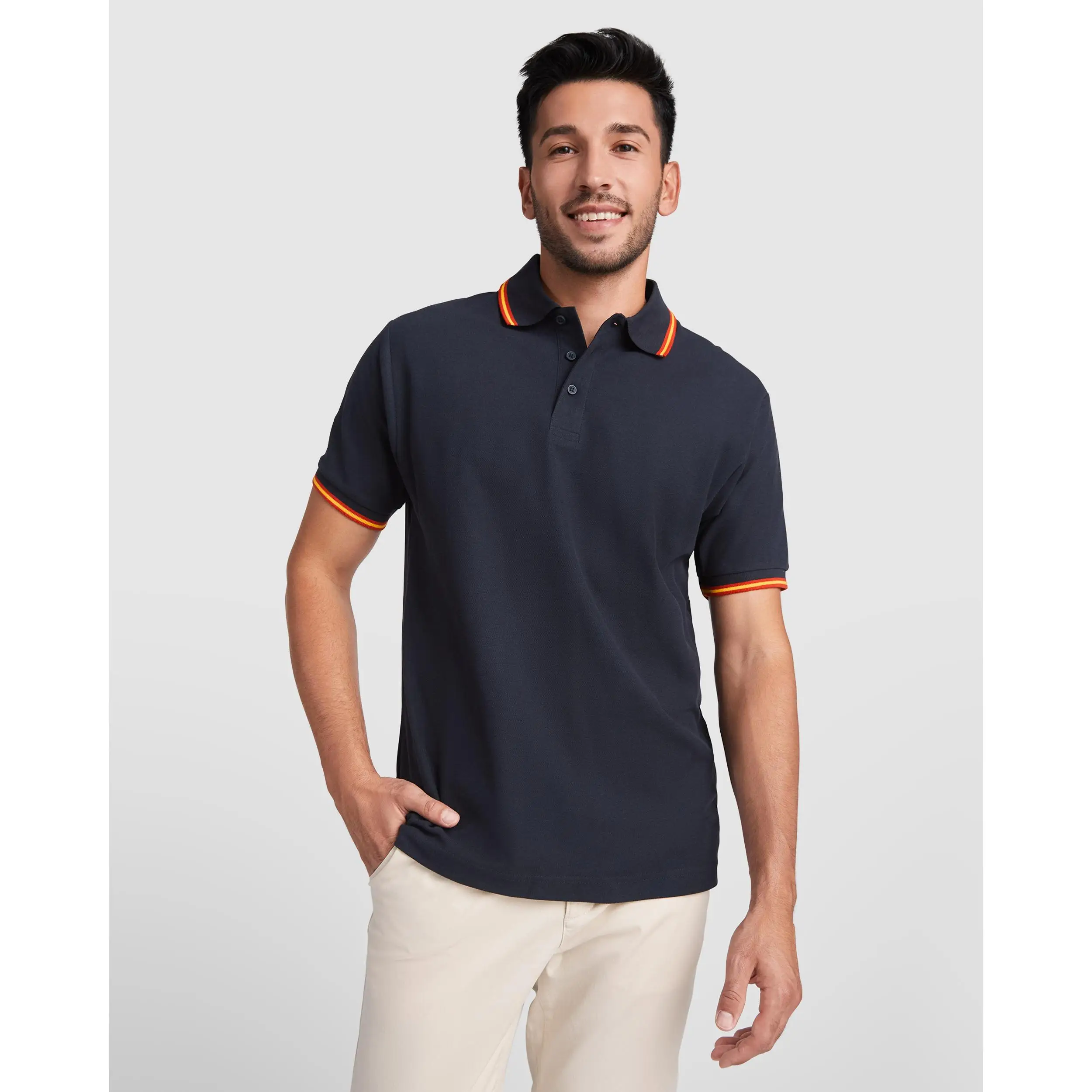 ROLY - NATION  polo de manga corta de hombre con bandera de españa