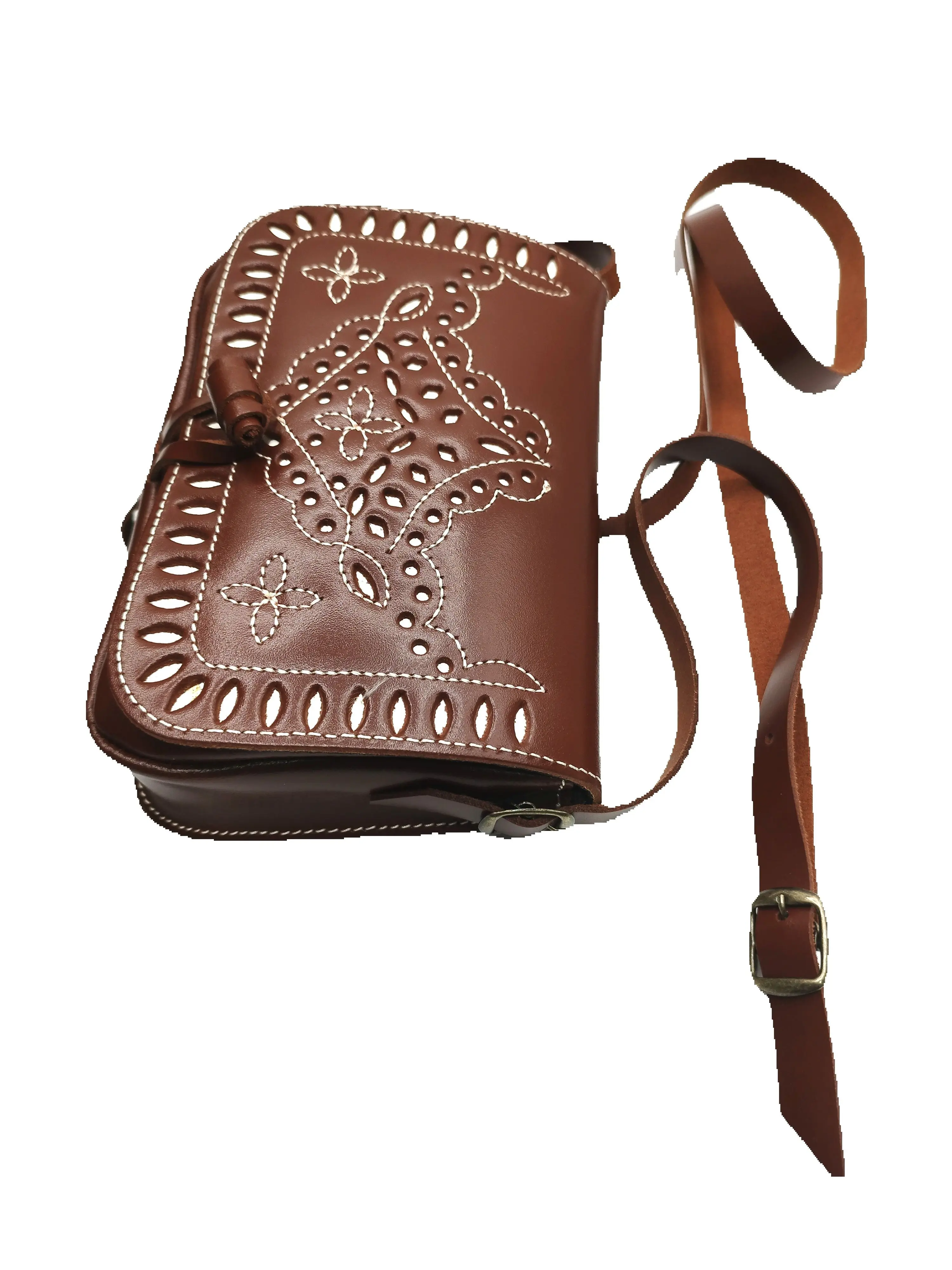 Rocky bag. M ° 54 leather. Facts in Spain (Seville). Hand made. Embroidery. Ideal Romerias. Can be put as a belt