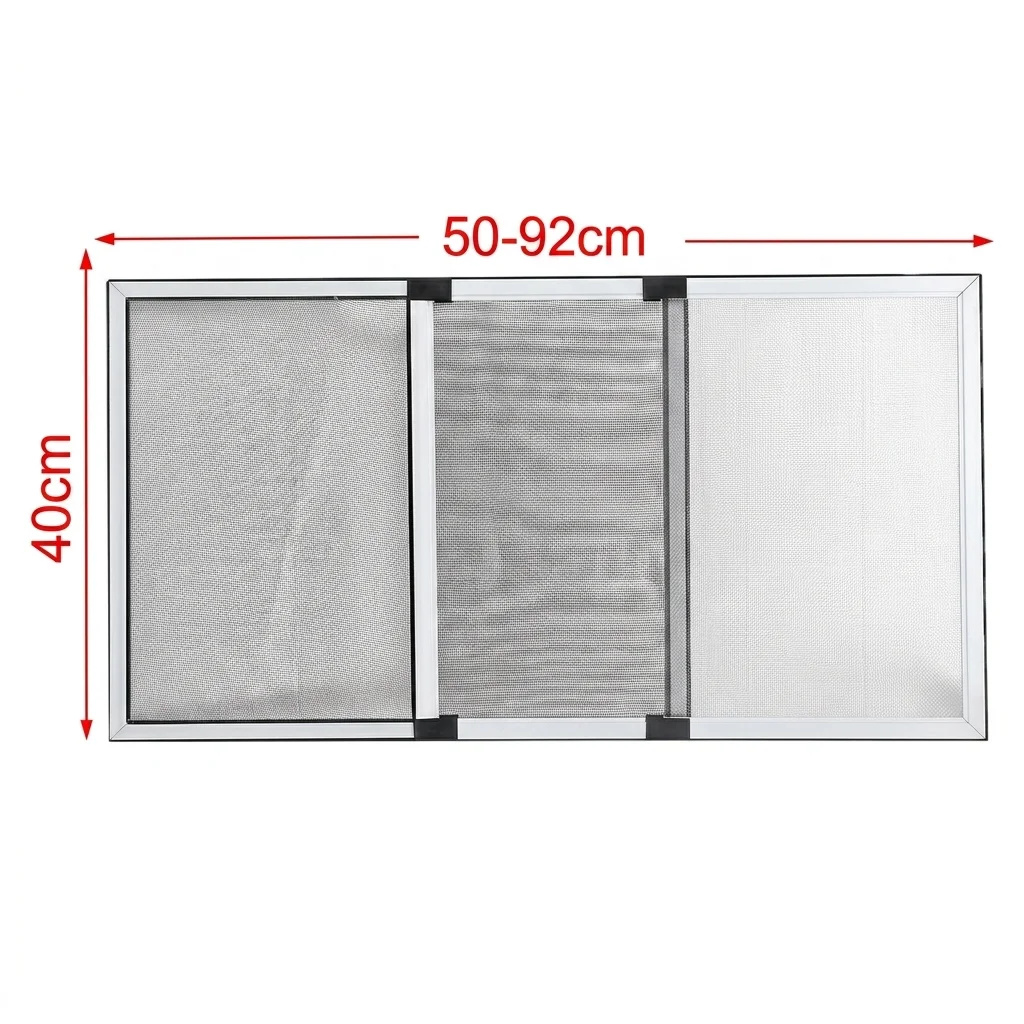 Urboutique- Mosquitera con Marco extensible de aluminio adaptable a ventanas, anti-insectos (mosquitos o moscas)