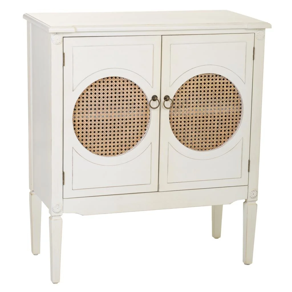 WANDERLUST DECO Recibidor de Madera Estilo RĂşstico con 2 Puertas y Rejillas para Consolas