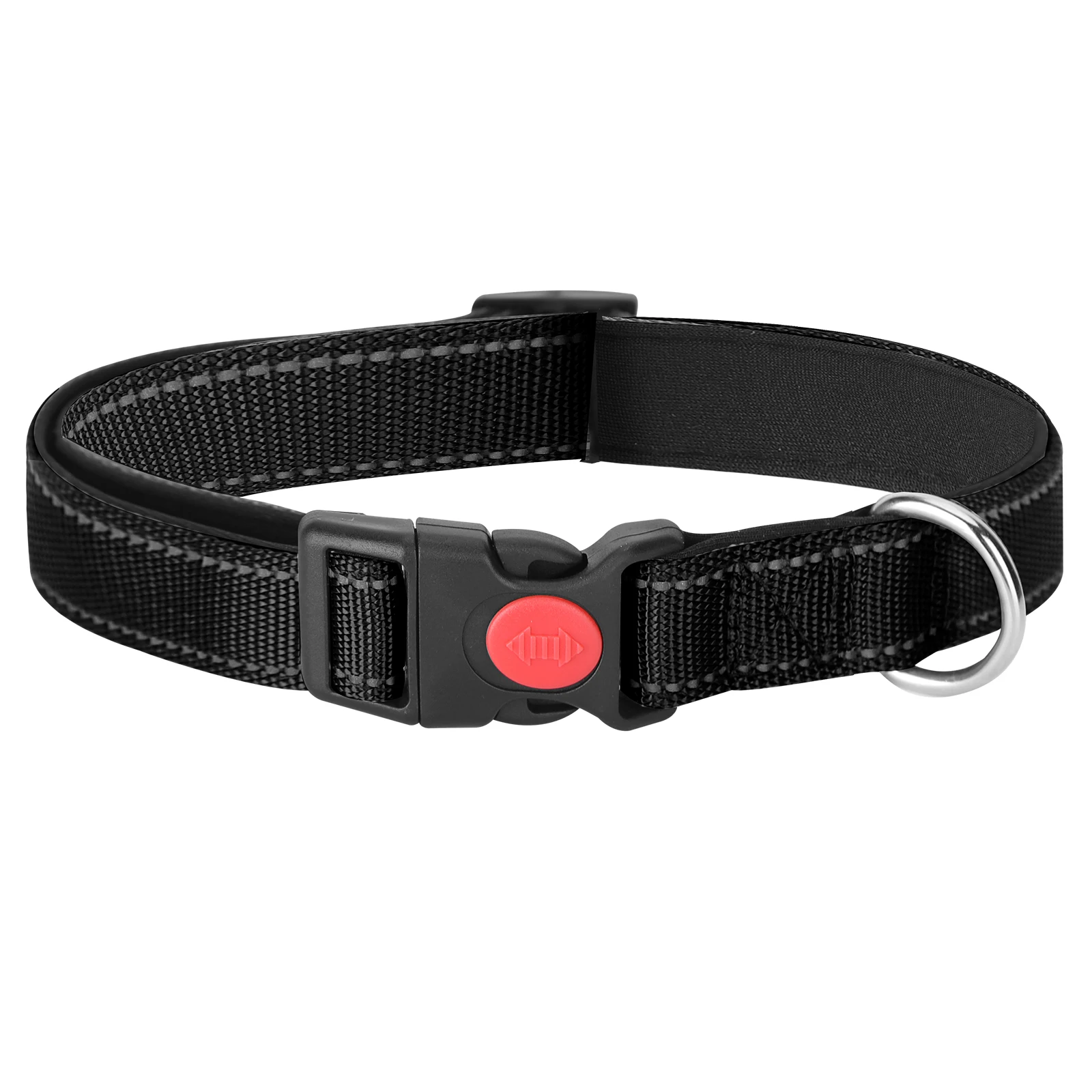 Nobleza Collar Perro, Collar Nylon Reflectante Suave Acolchado para Perros, Ajustable Collar Perro Pequeño con Cerradura de Seguridad, Collares de Entrenamiento para Perros
