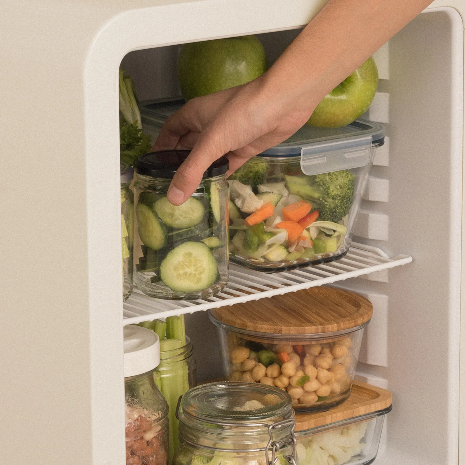 Create - retro fridge 48l gold - refrigerator, retro vintage aesthetics