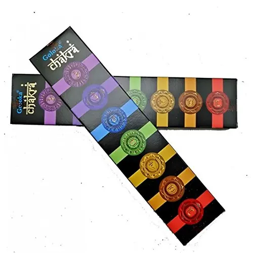 Incienso Chakra Ajna de Goloka Agarbathi Masala hecho a mano en 4 cajas de 15 gramos