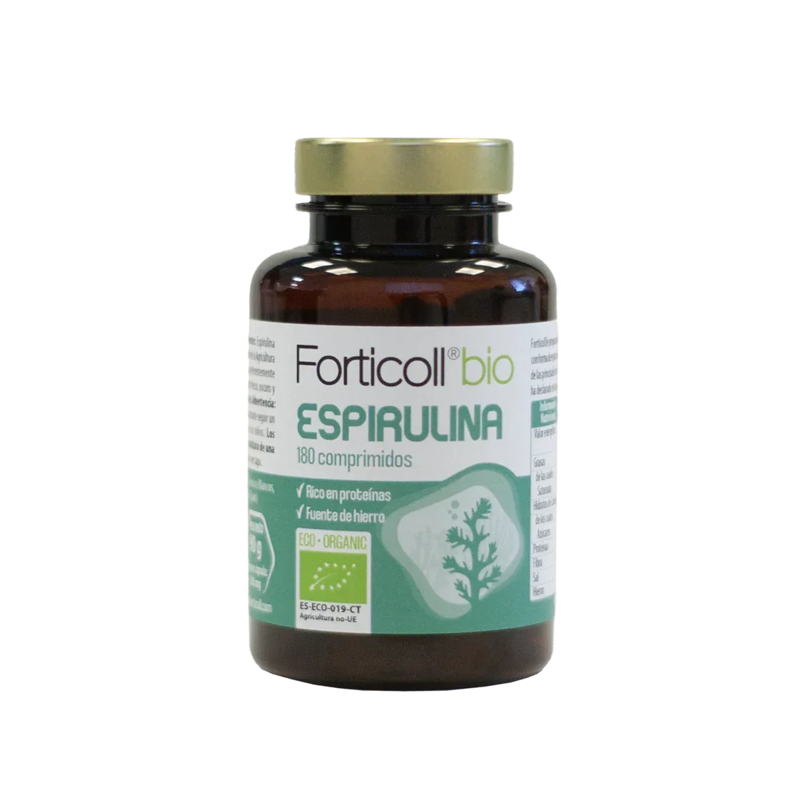Forticoll Espirulina Bio 180 Comprimidos – Superalga Energética, Detox Natural y Refuerzo Nutricional