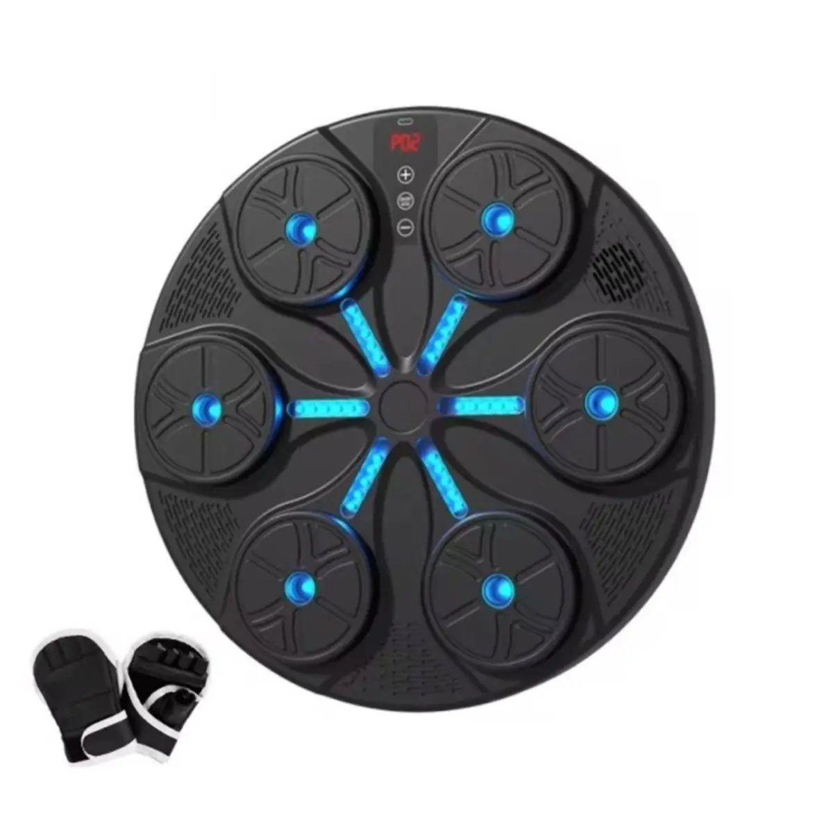 Máquina de Boxeo Almalux® Bluetooth Interactiva con Luces RGB, Contador de Golpes, 9 Modos, Incluye Guantes Fitness y Entrenamiento
