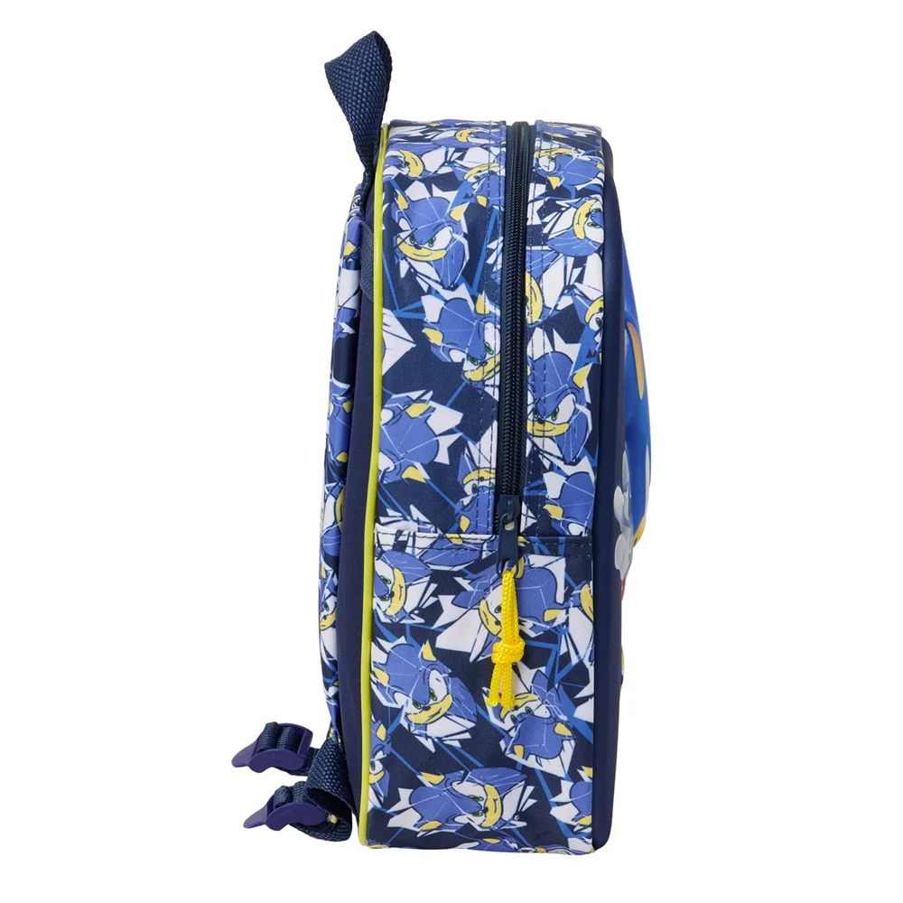 3D Sonic "City" Preschool Backpack 22x27x10 Cm, spacious main compartment, comfortable adjustable straps, durable and easy to clean, perfect for kids' adventures in school.