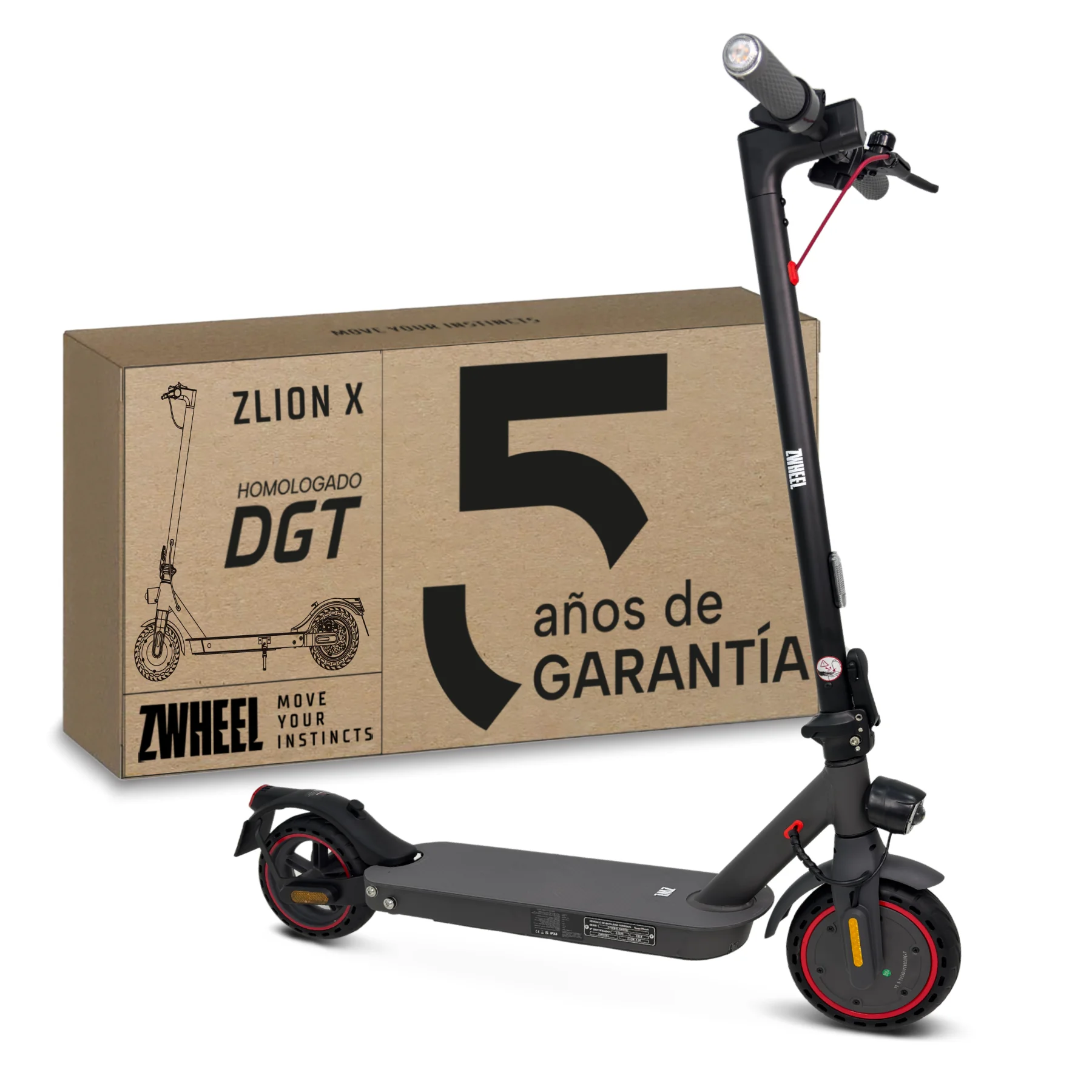ZWHEEL ZLion X Patinete Eléctrico Adulto Plegable DGT/VMP Motor Max 700W 30km Ruedas 8.5" App — oferta en AliExpress