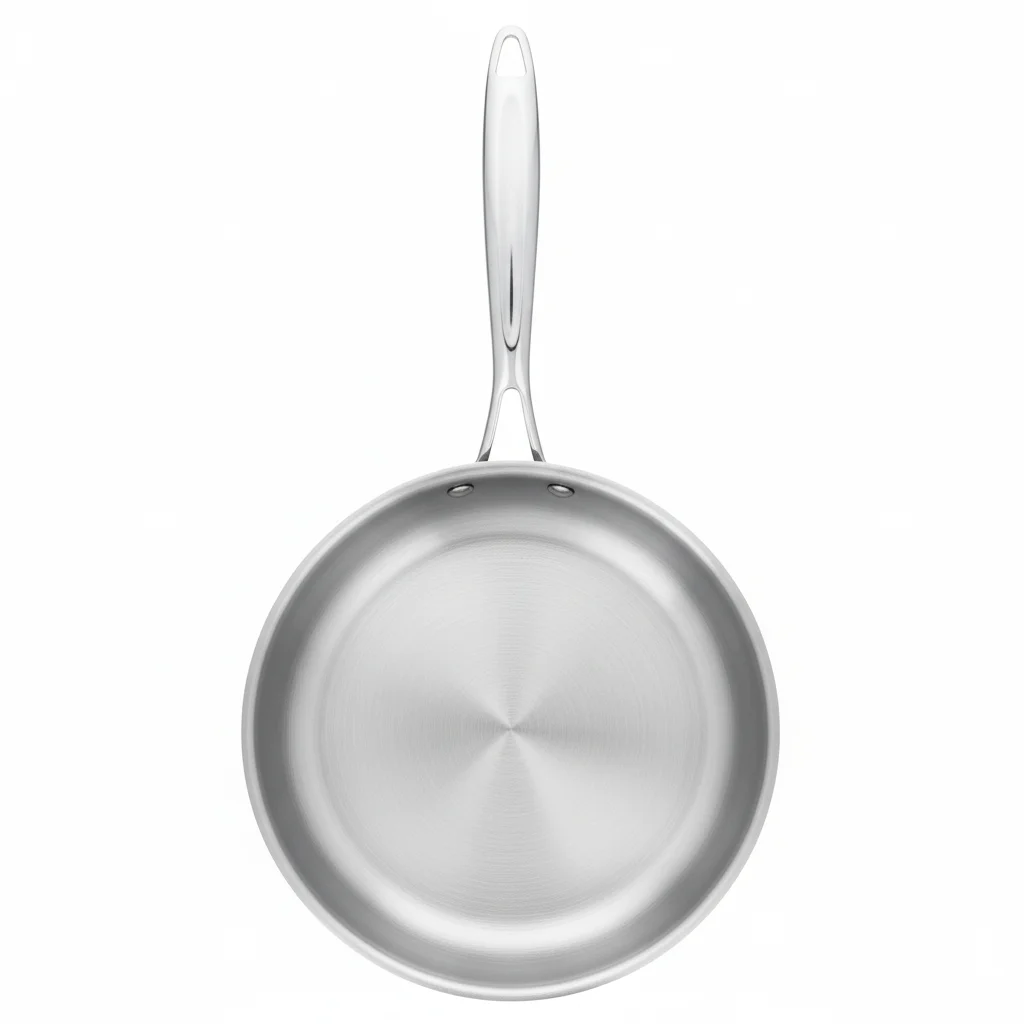 Santa Clara - Sartén Acero Inoxidable 18/10 Trifusión de 20 a 30 cm sin Revestimiento para Inducción, Apta Horno Gas Vitro, Cocina Saludable, Sartén Acero Inoxidable Sin Tóxicos