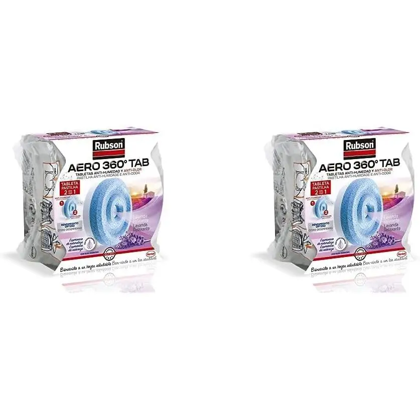 Pack of 2 replacement dehumidifier tablet rubson aero 360o aromatherapy lavender