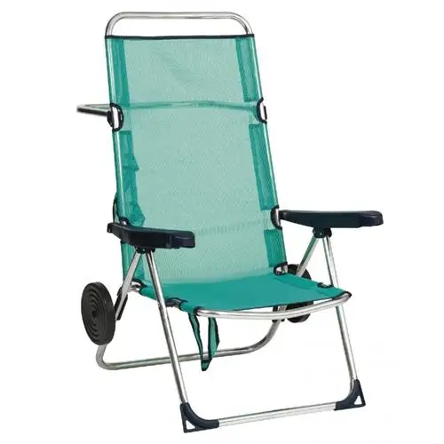 Silla playa ALCO alta aluminio fibreline con ruedas