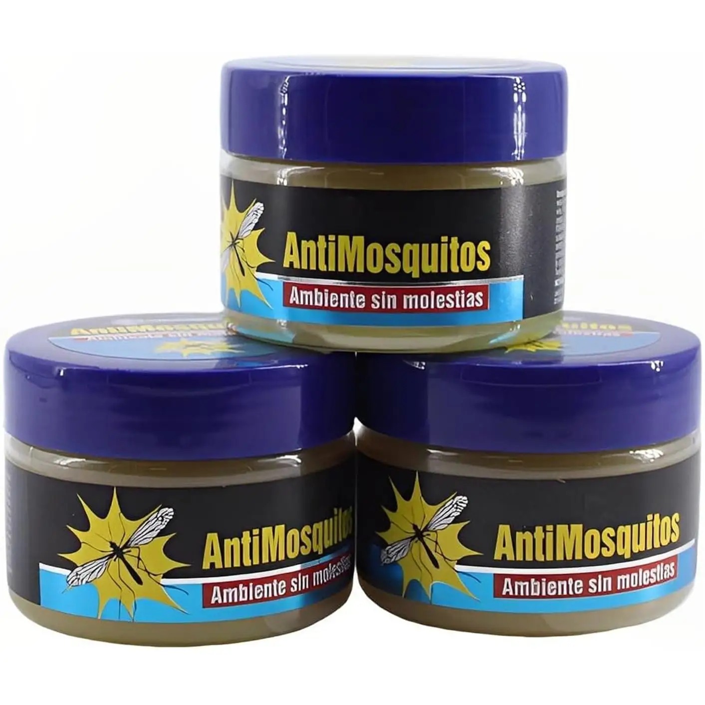 PLUSHOME Pack de 3 latas 100 gr Cada una de Gel de citronela Repelente de Mosquitos CITRONGEL CON ESENCIAS NATURALES