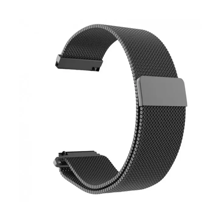 CORREA RELOJ PARA XIAOMI AMAZFIT GTS 20 MM METAL CIERRE IMAN BIP S NEGRO