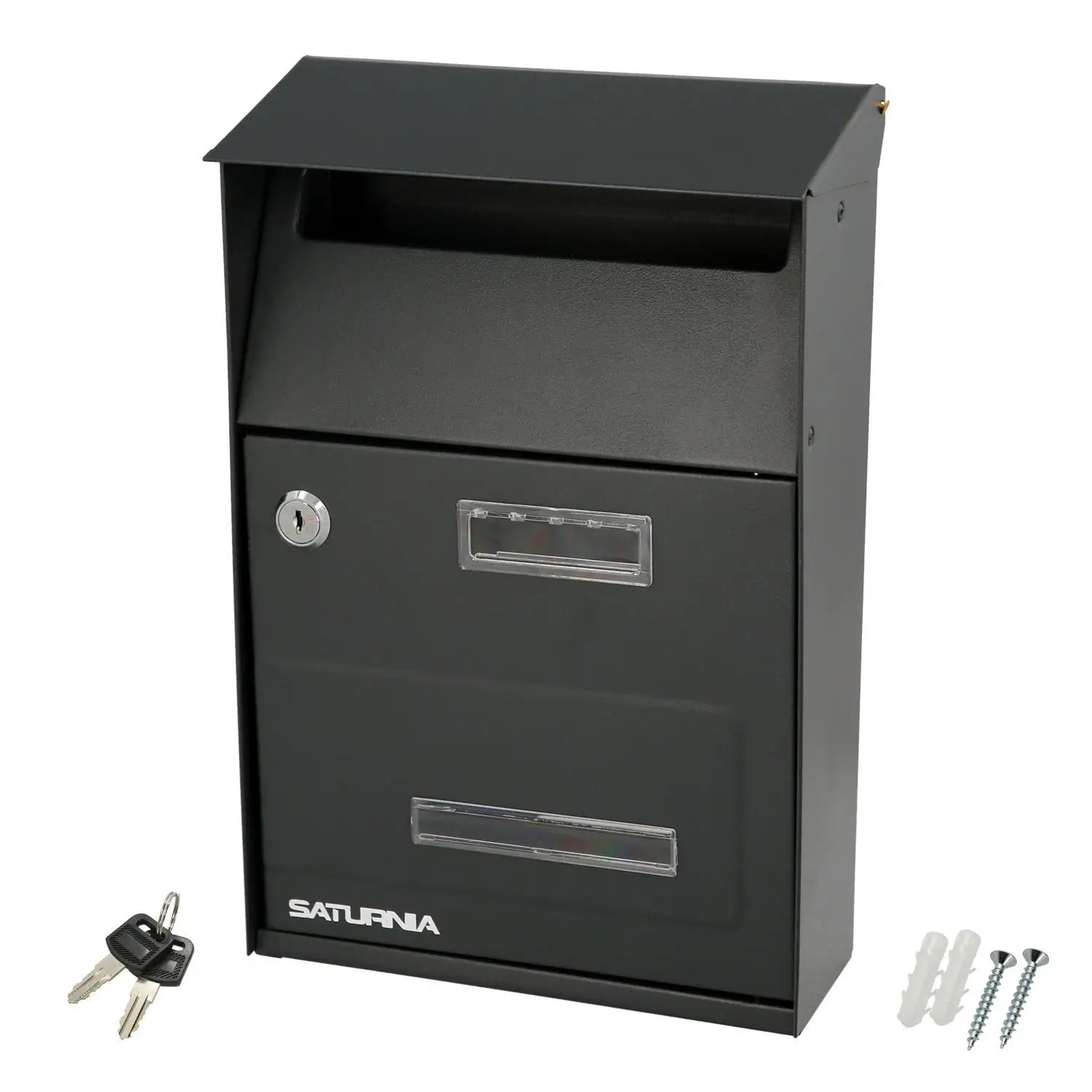 Exterior mailbox country dark gray 215x320x105mm.