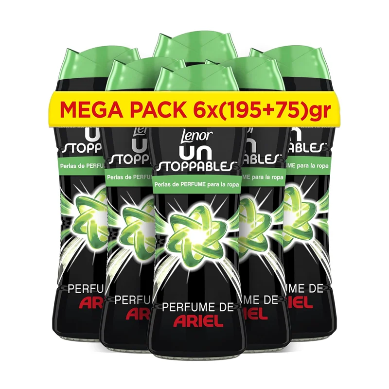 Pack de 6 x 270g LENOR UNstoppables Perlas de Perfume para Ropa – 133 Lavados, Suavizante Potenciador de Frescor con Fragancia Violeta Fresca