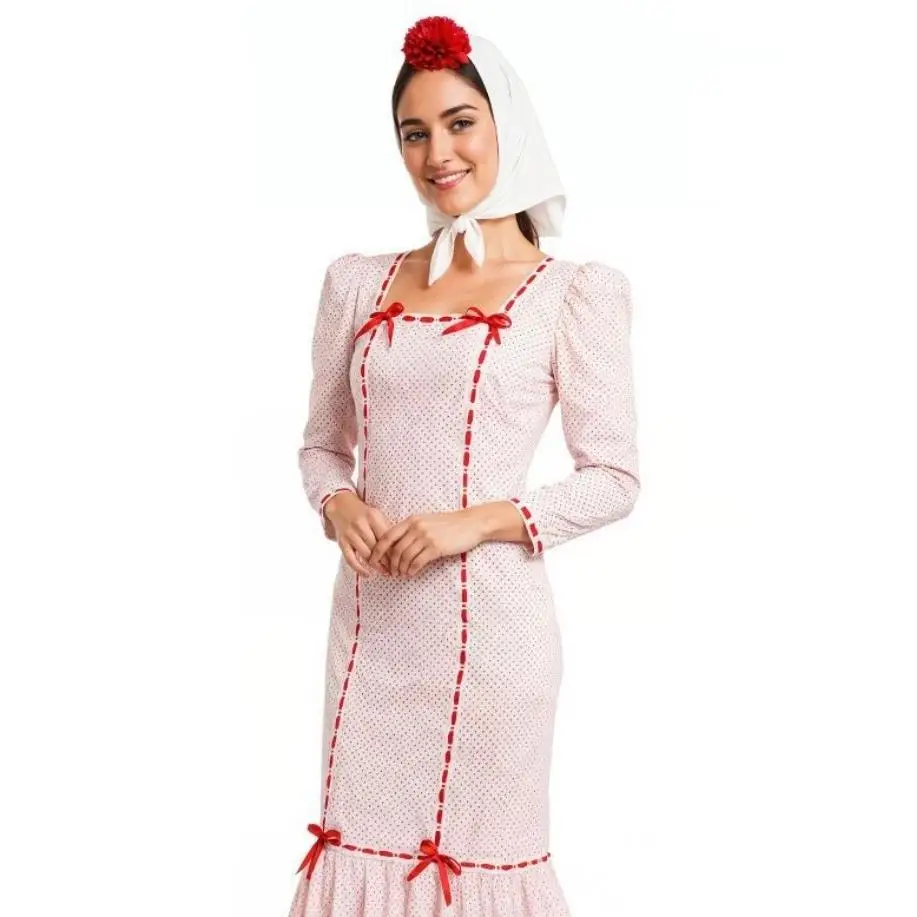 Disfraz de Chulapa para Mujer – Traje Madrileña Adulto– Disfraz para Feria de Abril, Carnaval y Fiestas Temáticas
