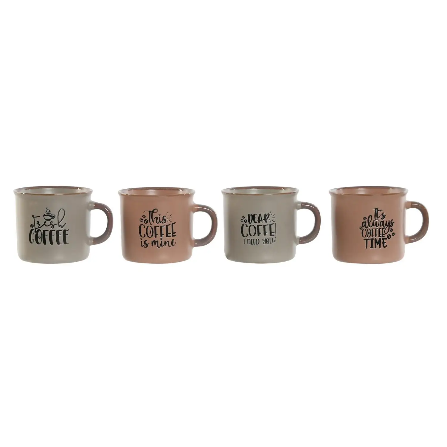 Cafe Set 4 Gres 7,6X6X7 180Ml Mate Azul El mejor complemento para tu hogar  -Fijalo-
