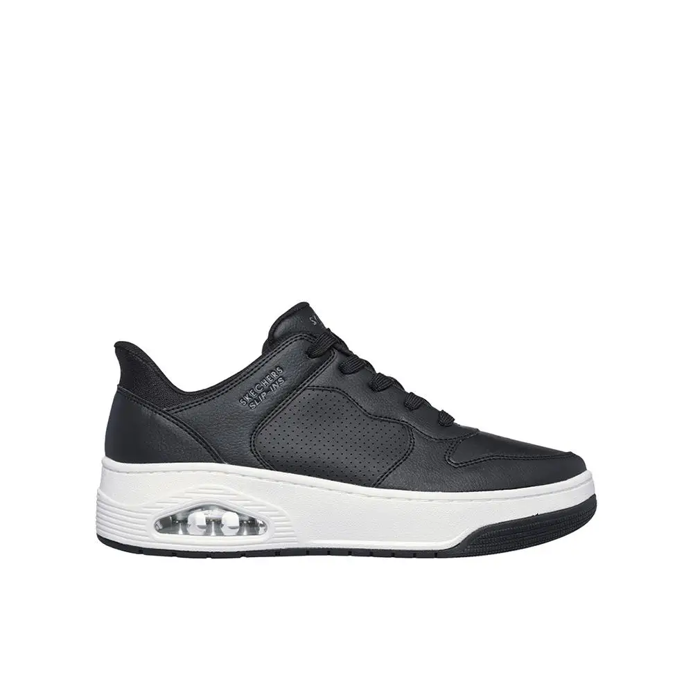 Skechers 183151_BLK Zapatillas deportivas para hombre negras en piel 83476