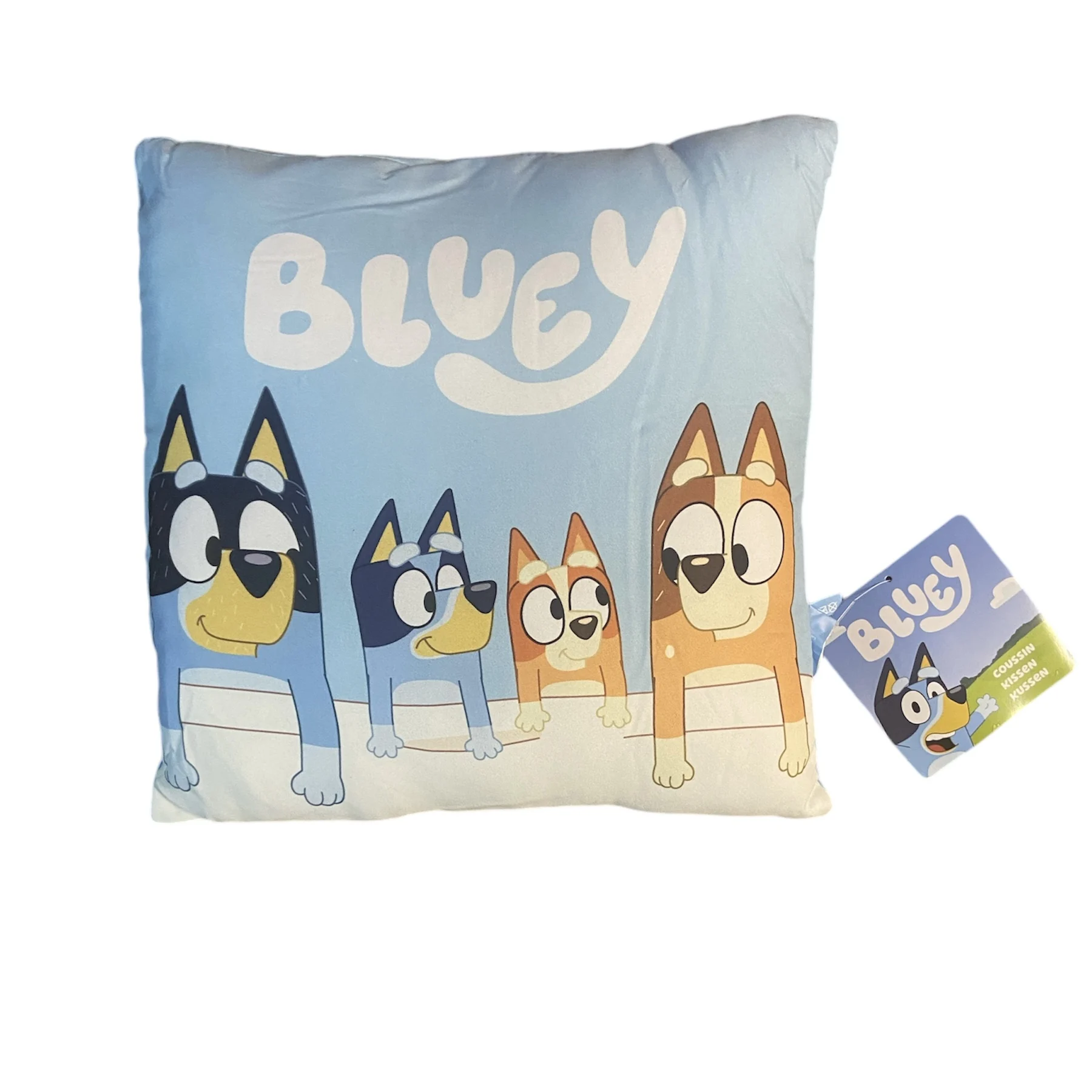 Bluey Cojín estampado por las dos caras de 35*35 cm en poliéster de este querido `personajes de los niñ@s