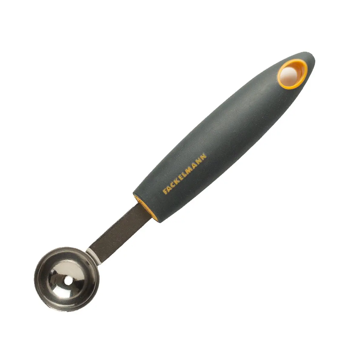 Fackelmann Soft Bolero de Frutas, Saca-bolas, Cuchara Parisien, Vaciador de Frutas y Verduras, Vaciador de Melón, Vaciador de Manzana, Piña, Vaciador Pera, Sandia, acero inoxidable, 18,5cm, 1ud.