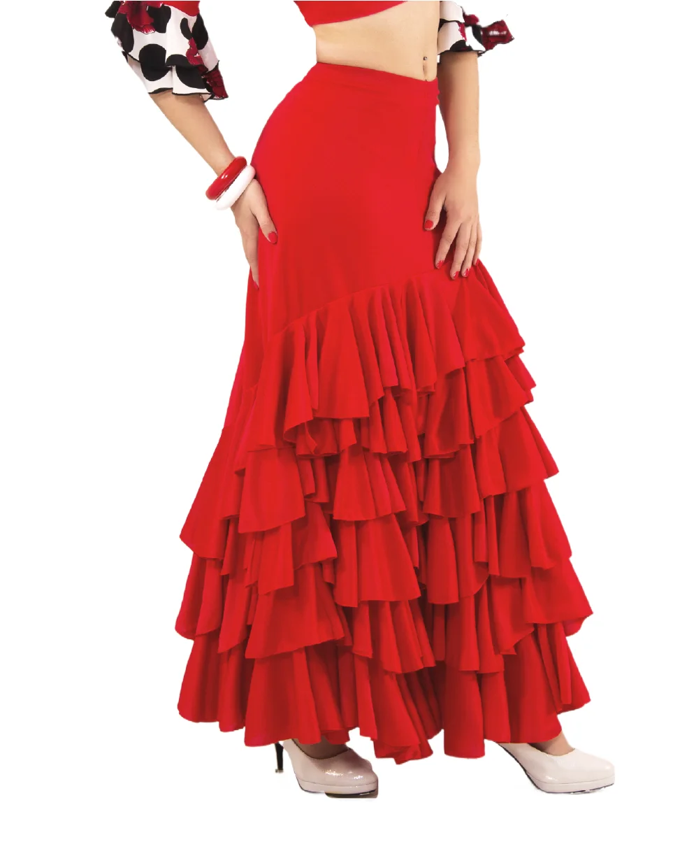 Professional flamenco skirt with 6 ruffles